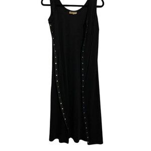 Singer and Spicer Vintage Snap Front Sleeveless Maxi Dress - Size Medium